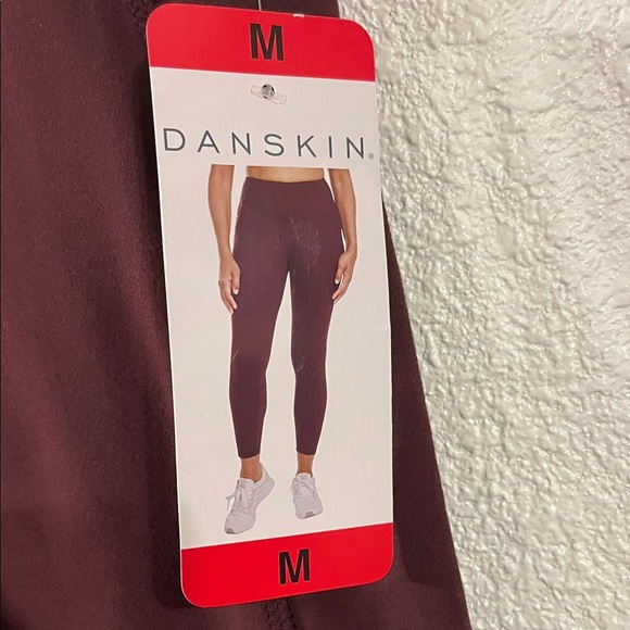 Danskin Burgundy High-Waisted Leggings - Picture 2 of 13